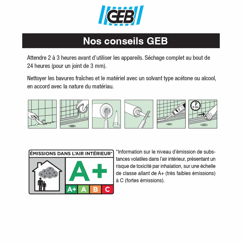 GEB Sigillante Silicone per Contatto Alimentare Traslucido 280 ml
