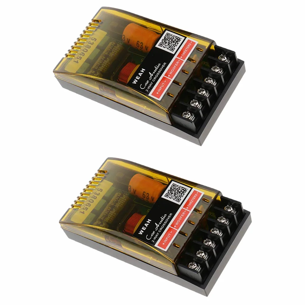 kesoto 2pcs Regolabile Alti/Bassi Divisore Frequenza Audio a 2 Vie Crossover Filtro Altoparlante Subwoofer