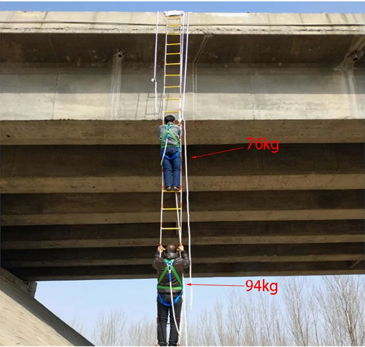 Generico Scala di Emergenza, Scala di Corda da 12 m per Bambini e Adulti, Scala di Sicurezza per finestre e balconi, Ideale per Uso Domestico ed Esterno, Design Portatile e Resistente.
