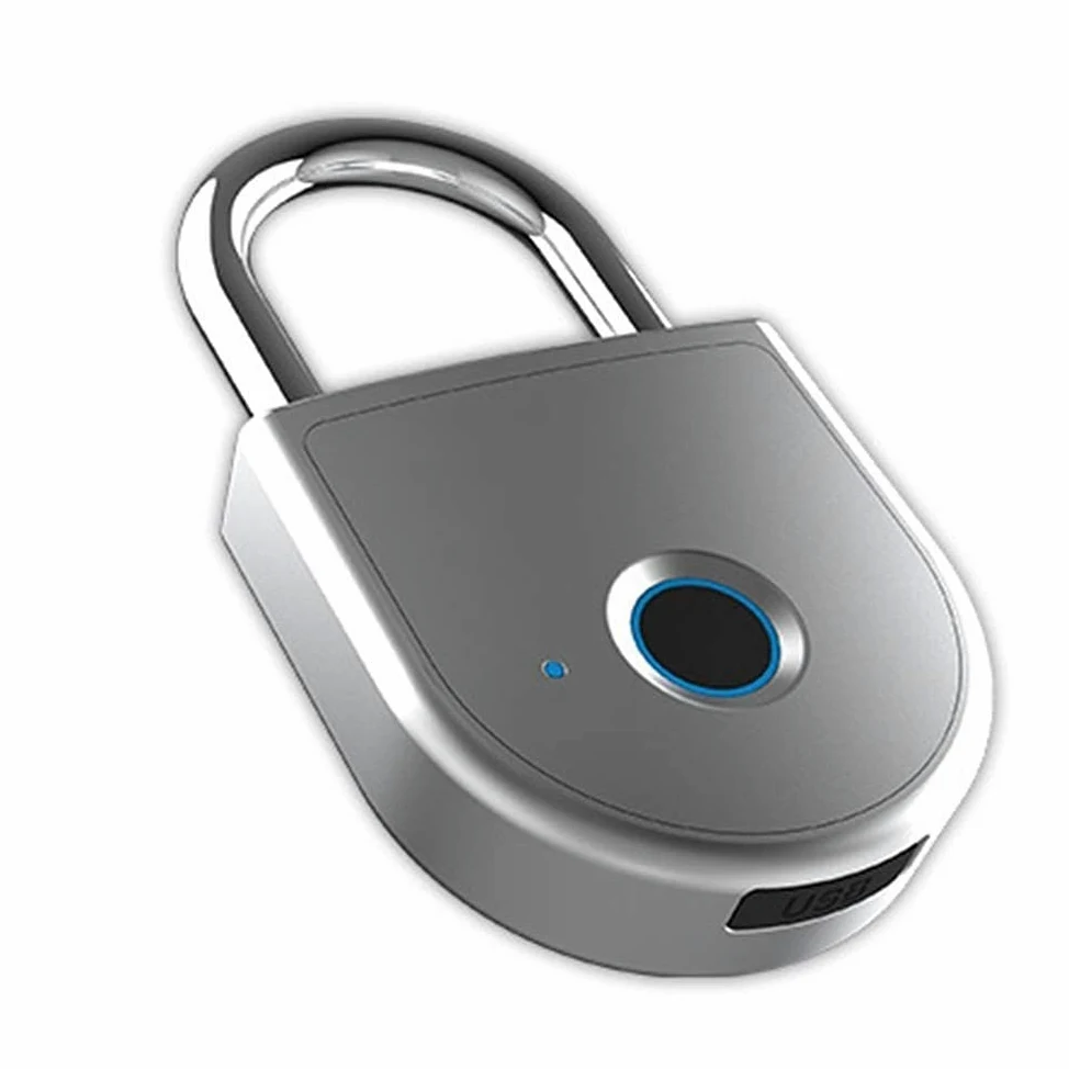 Lucchetto per impronte digitali Smart Touch Lock Metallo impermeabile Antifurto Int Keyless per armadietto palestra, serratura armadietto scuola, zaino, valigia, bagaglio da viaggio