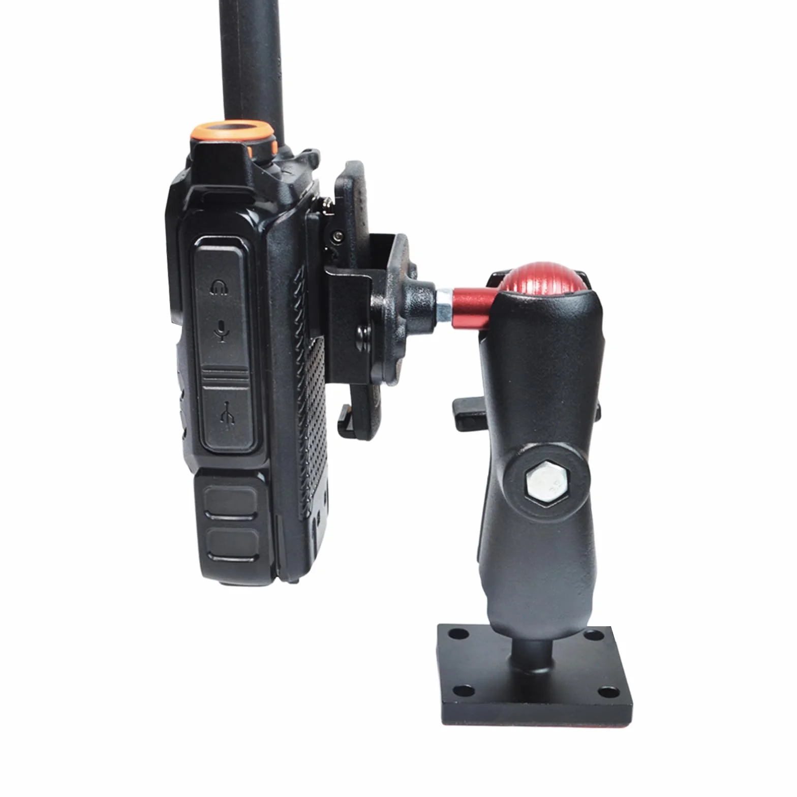 Supporto per radio bidirezionale per camion e walkie talkie, accessorio per radio palmare/microfono/altoparlante radio mobile, compatibile con Baofeng Kenwood Motorola Quansheng (BLACK)