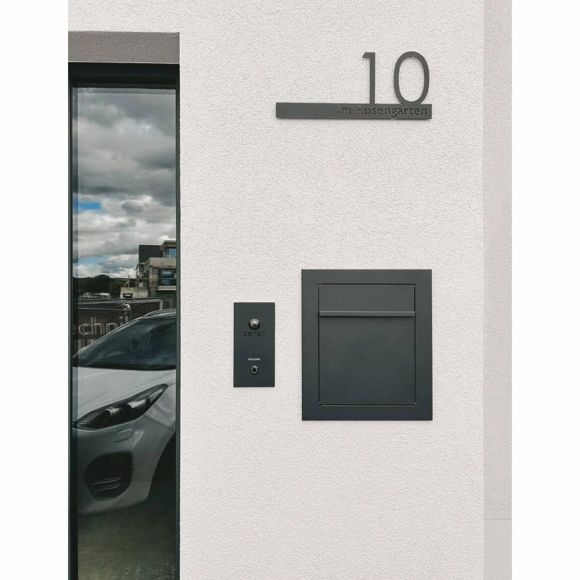 Metzler Cassetta postale da incasso antracite RAL 7016 acciaio verniciato a polvere