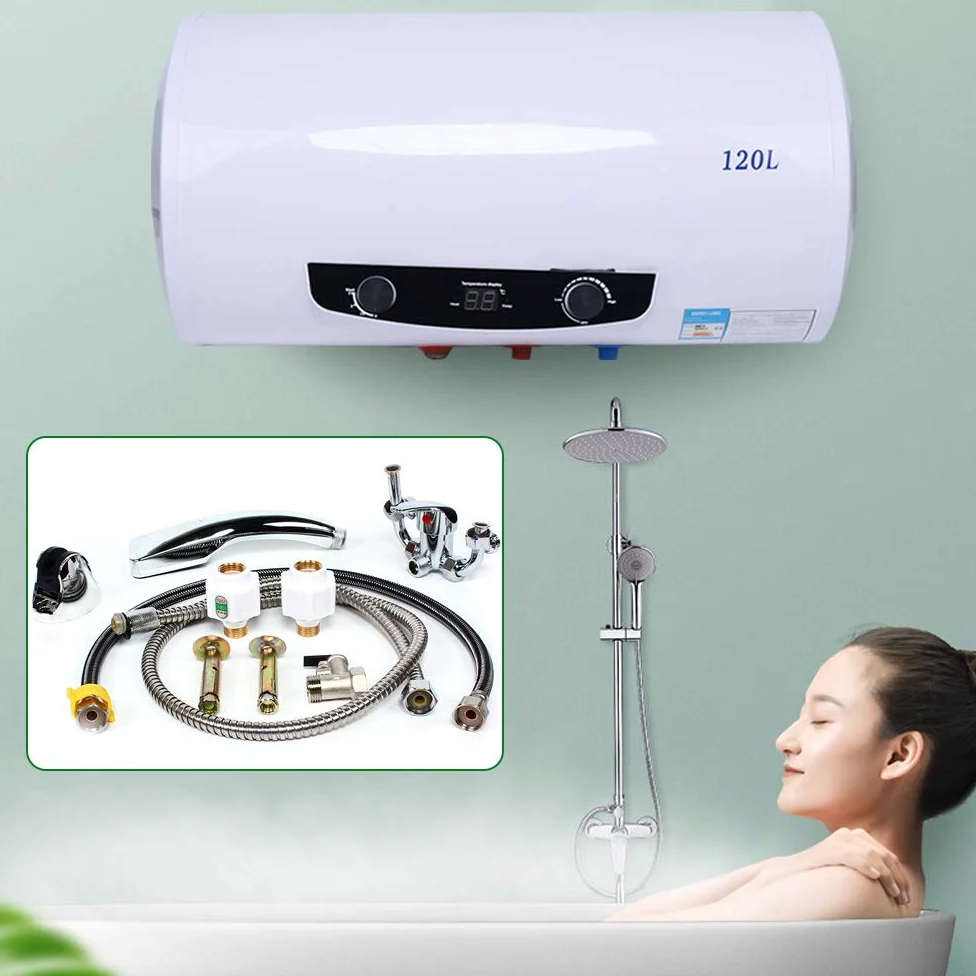 Serbatoio acqua calda elettrico da 2 KW, 120 l/50 l, per montaggio a parete, scaldabagno, scaldabagno, scaldabagno istantaneo da 0,7 MPa, scaldabagno [classe energetica B] (50 l)