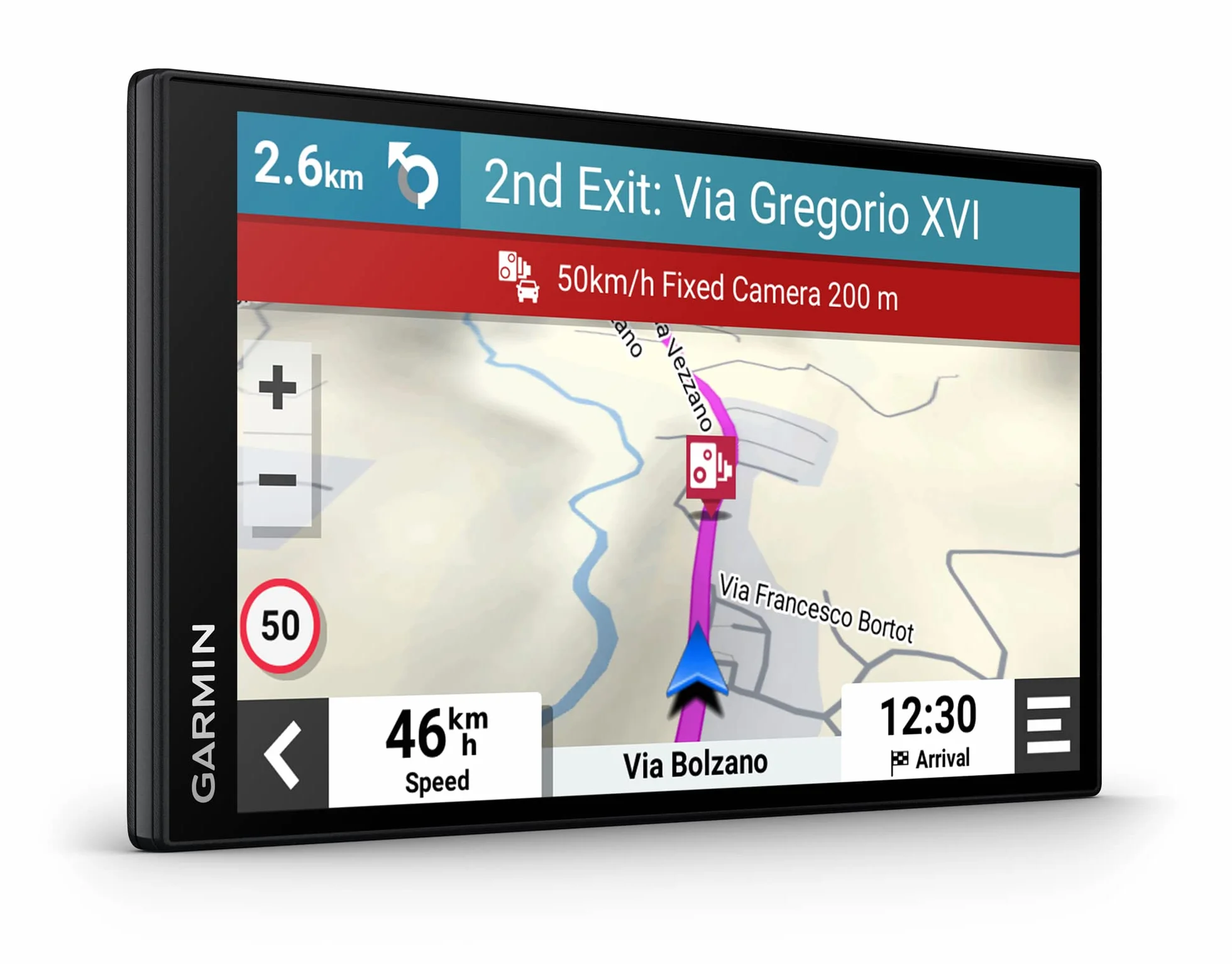 Garmin DriveSmart 76, Navigatore Satellitare per Auto, Display 7", Mappa Europa completa, Assistente vocale, ZTL, Infotraffico, Prezzi carburante, Notifiche smartphone, Wi-Fi