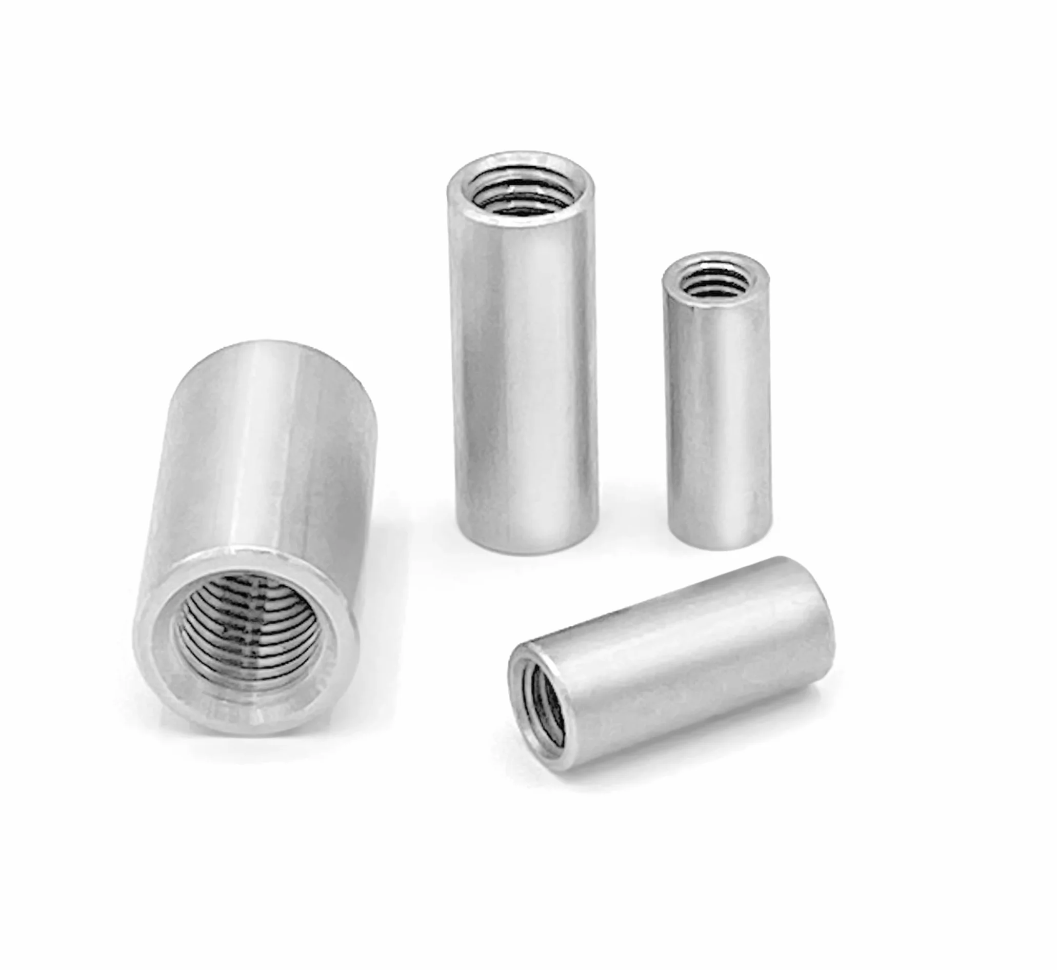 Dadi cilindrici di giunzione in acciaio inox M12 x 40 mm 2 pezzi