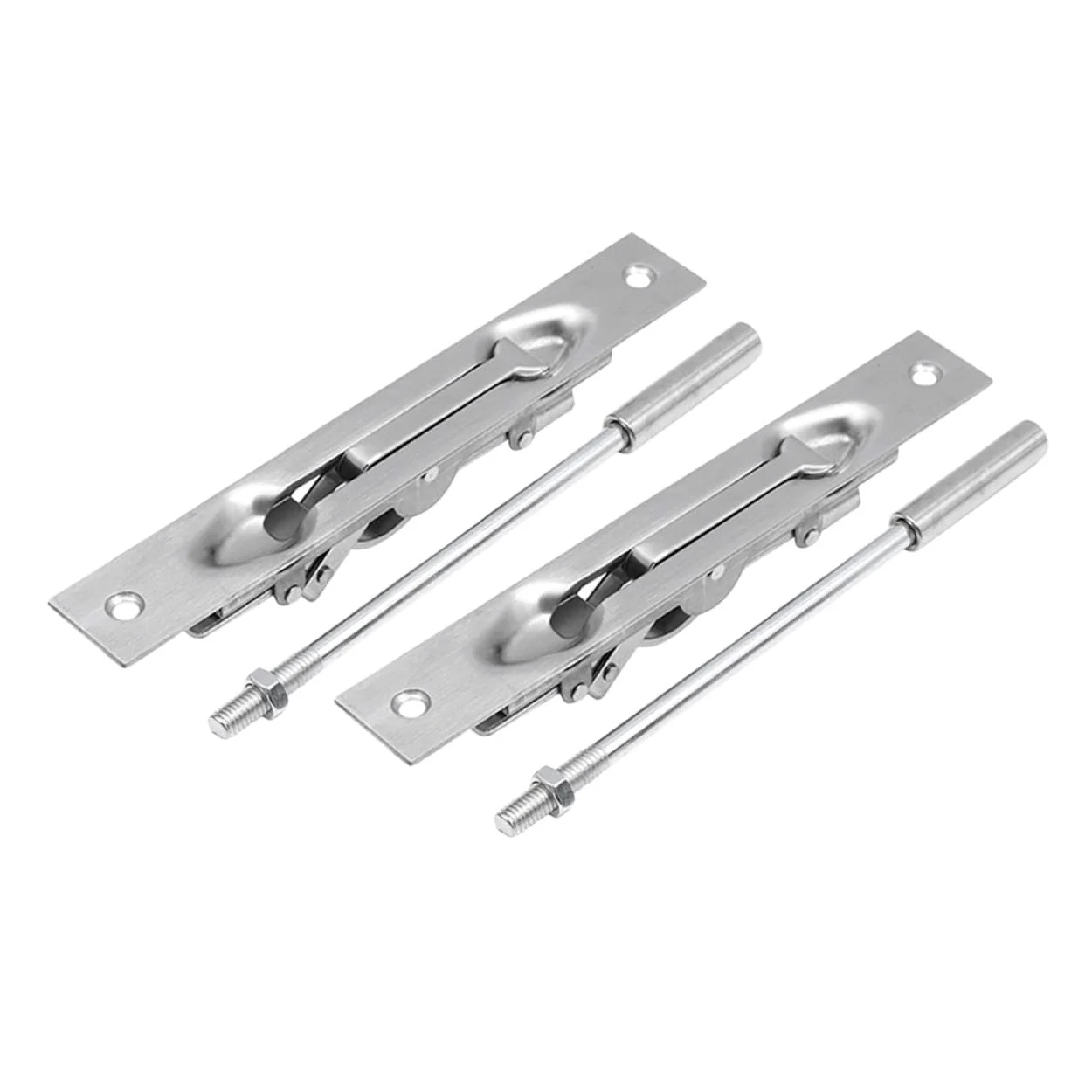 Gatuida Chiavistello Scorrevole per Porte Interne ed Esterne Acciaio Inox 304 Leva di Chiusura Antifurto per Case Negozi e Ferramenta per Porte d'Ingresso Argento