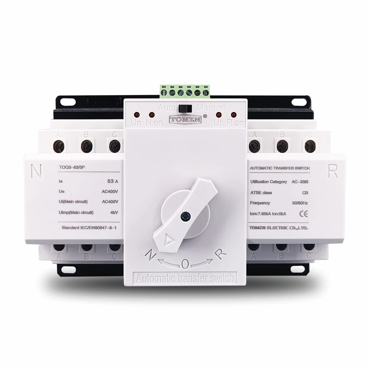 Interruttore Magnetotermico Differenziale 3P 63A 380 V 50/6 0Hz 3 Wire. MCB. Tipo Dual Power Switch di trasferimento automatico ATS