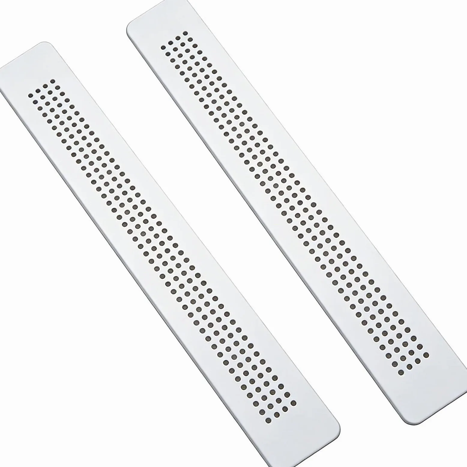 Griglia di Ventilazione per Montaggio A Incasso, Copertura di Ventilazione in Rete per Porta 'Armadio, Piastre di Scarico per Ventilazione(2pcs White,L 26cm (10in))