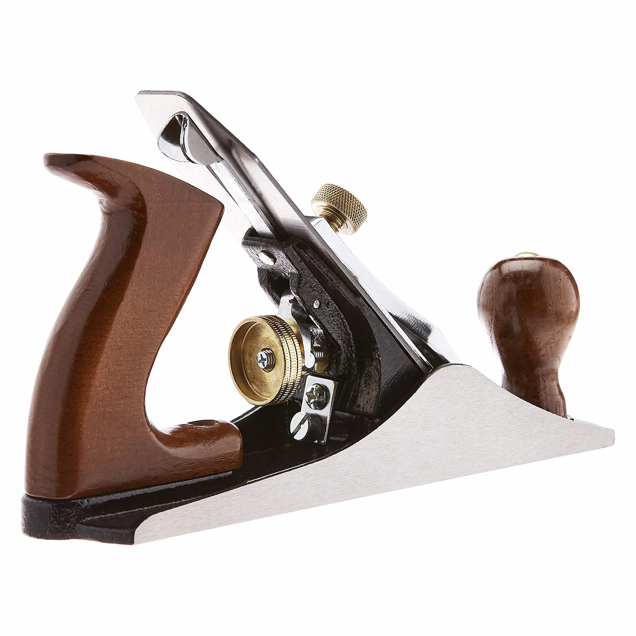 Amazon Basics Pialla manuale n.4, universale regolabile, lama 50.8 mm, impugnature legno