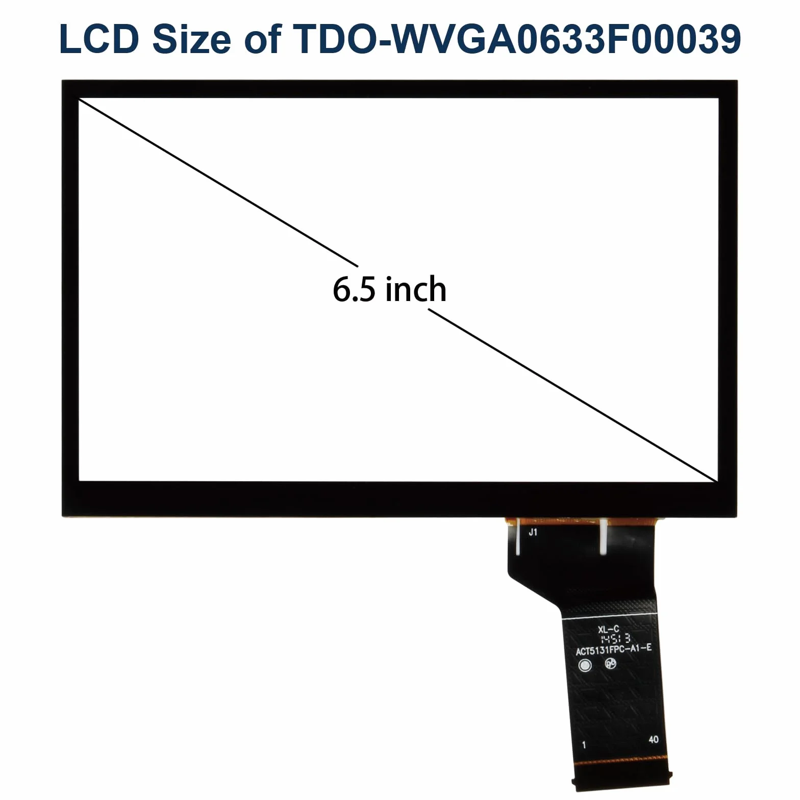 Touch Screen per VW Golf 6R Polo Tiguan CC MIB STD2 200 682 682G Autoradio Digitazer TDO-WVGA0633F00039 TDO-WVGA0633F00036 40 Pin 6.5" Touchscreen Pannello Vetro (Nero, non LCD Display)