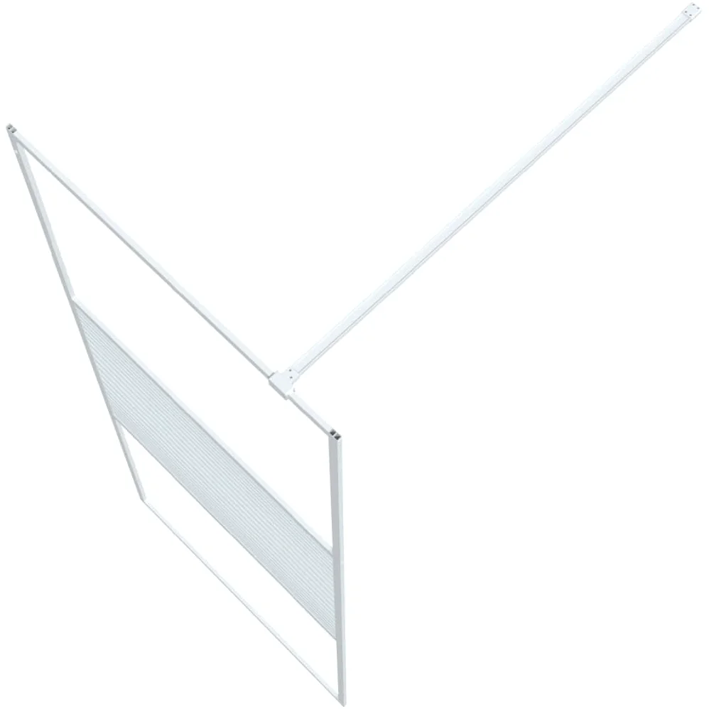 Walkin - Parete doccia per doccia a pavimento, 80 x 195 cm, in vetro trasparente ESG, con telaio in alluminio, regolabile, paraspruzzi, parete divisoria in vetro, telaio profilato stabile