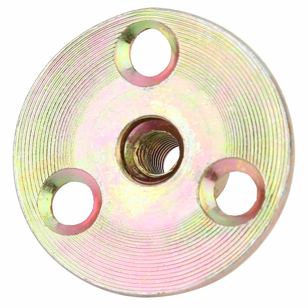 Pezzi Piastra di Ferro Dado Flangiato 3 Fori Zincato Base Rotonda Set Dadi a T Alta Resistenza M6 M8 M10 (M8)