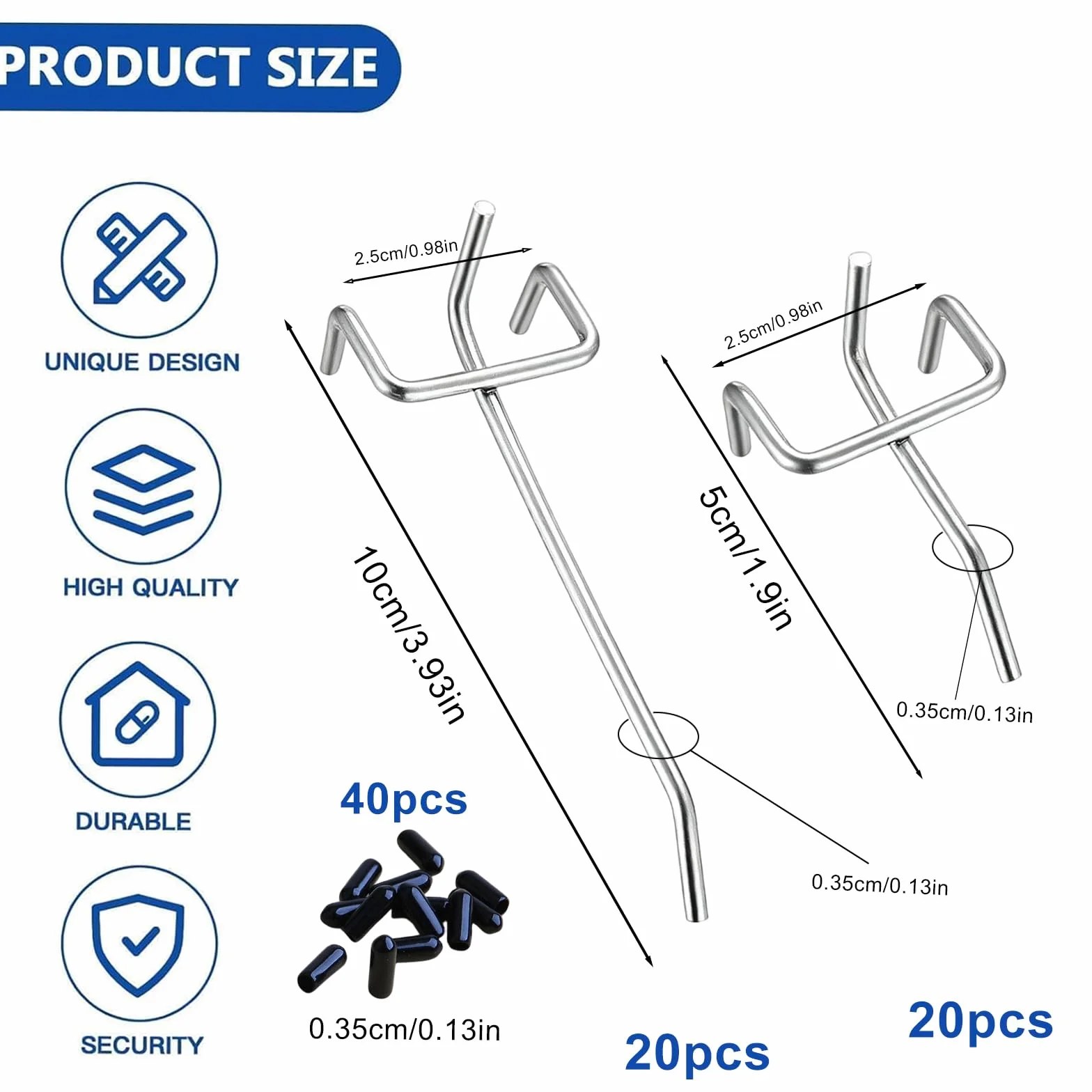Ganci per parete forata 2,5 cm accessori officina montaggio