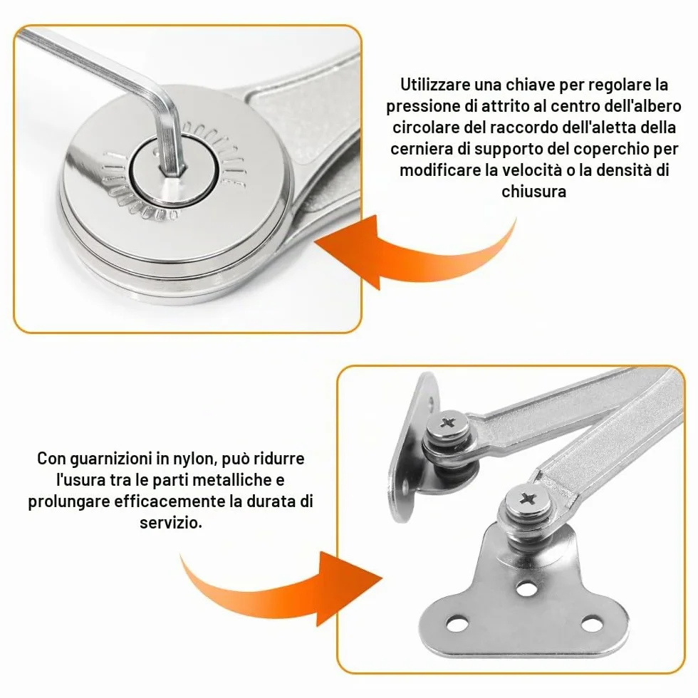 2 Pezzi Supporto Cerniera per Ante Ribalta, Cerniere a Ribalta per Armadietto Scaffale con Viti e Chiave a Brugola, 75°/90°/110° Ribaltabile Cerniere per Ante Cucina Ammortizzate, per Armadietti