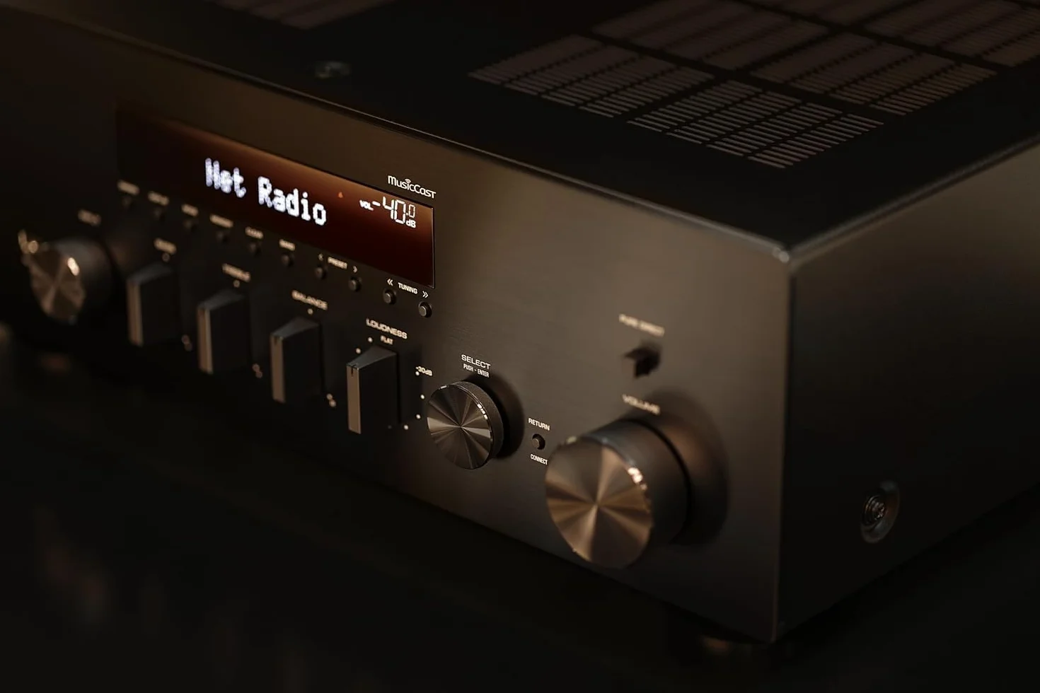 Yamaha R-N600A - Sintoamplificatore di rete Hi-Fi con MusicCast e Streaming Wireless, Audio ad Alta Risoluzione, DAC SABRE, Modalità Pure Direct, Nero