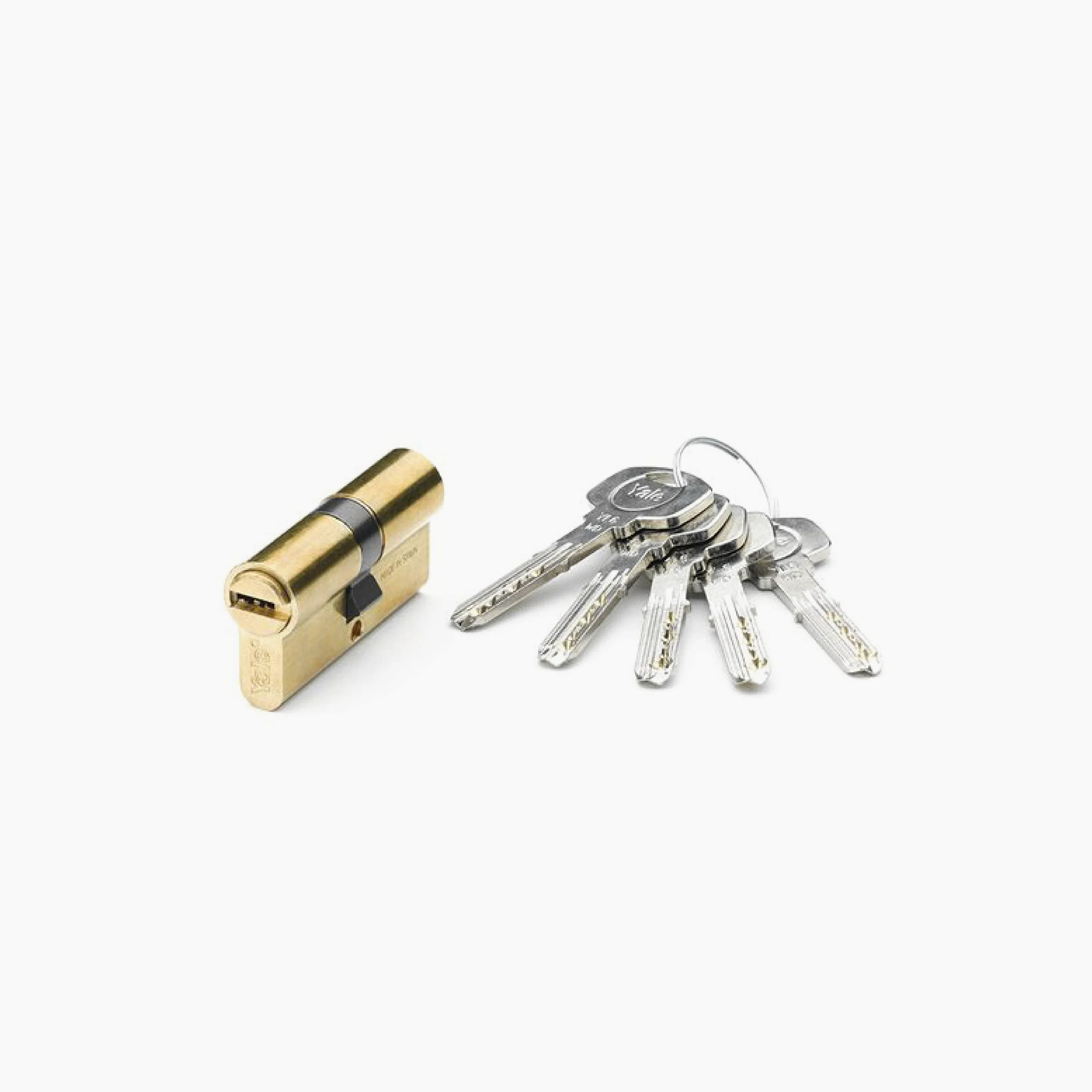 Yale yl64040lt – Cilindro di sicurezza anti-bumping, 40 x 40 mm, ottonato