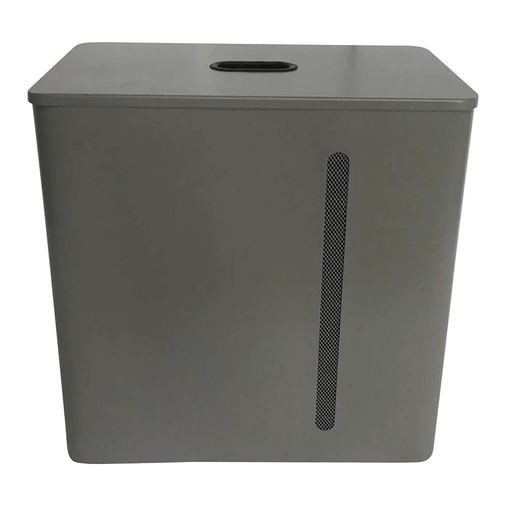 RUECAB - Scatola per pellet, contenitore per pellet - Capacità: 70L - Con coperchio - Materiale: Acciaio - Dimensioni: 51 x 51,5 x 31 cm - Forma rettangolare - Stock 3 sacchi di pellet da 15 kg