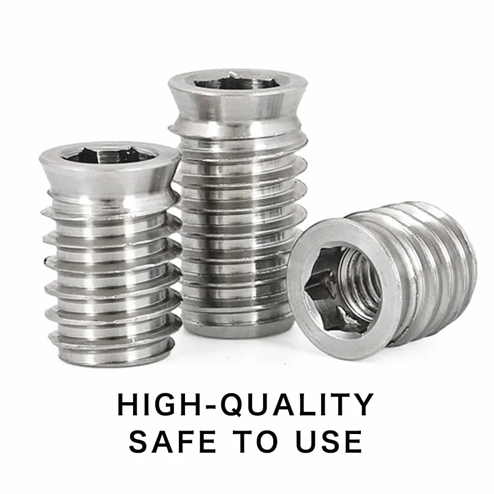 30 PCS M5 boccole filettate per Legno Viti de Acero al carbono Hexagonal de accionamiento de tuercas de inserción roscadas para bussole per Legno Inserto Filettato Esagonale