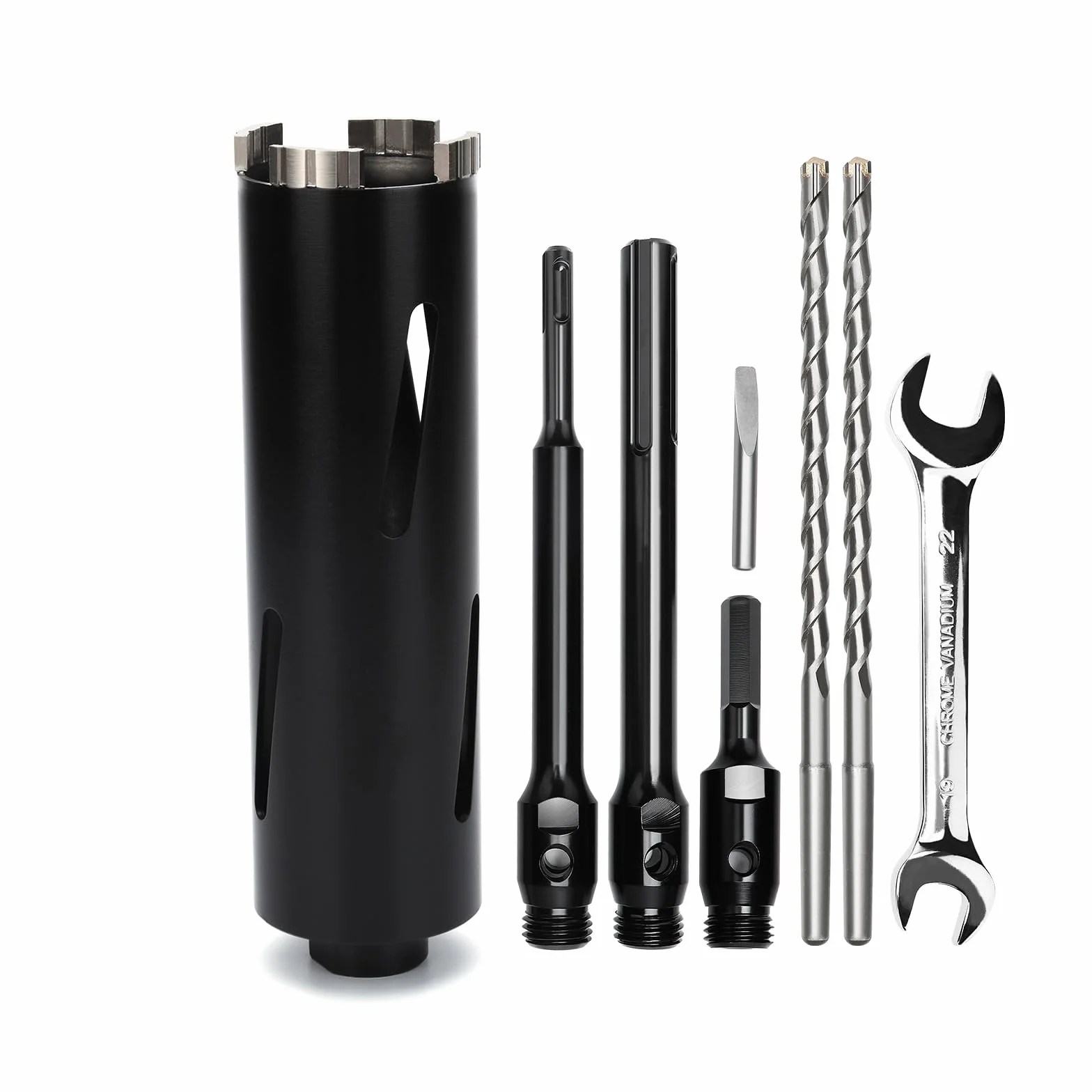 Corona da trapano 68 mm SDS Plus 220 mm SDS max 220 mm albero esagonale 110 mm punta di centraggio 10x240 mm per muratura