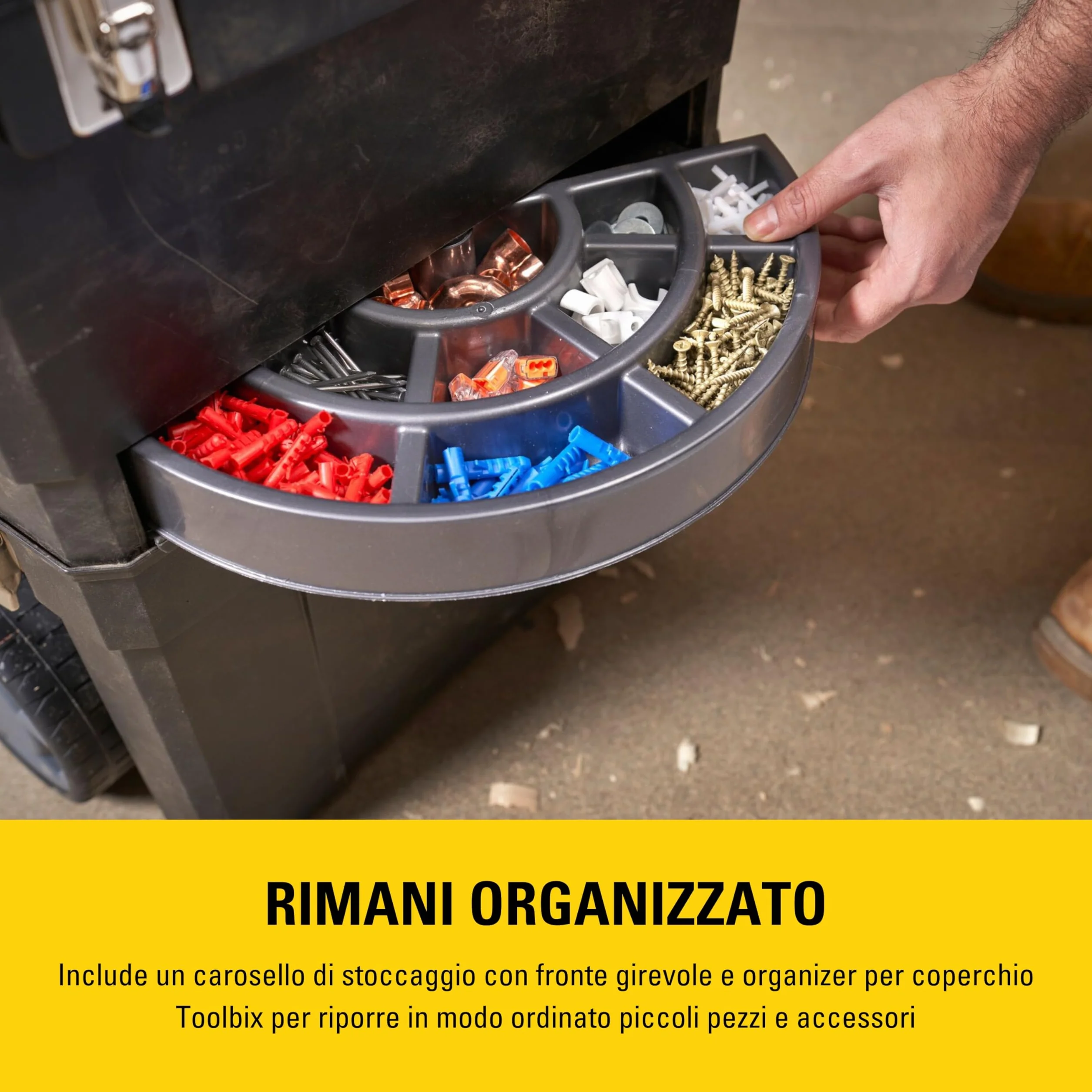 STANLEY Centro di lavoro mobile 2 in 1 1-93-968 con unità impilabili e cassetta degli attrezzi rimovibile