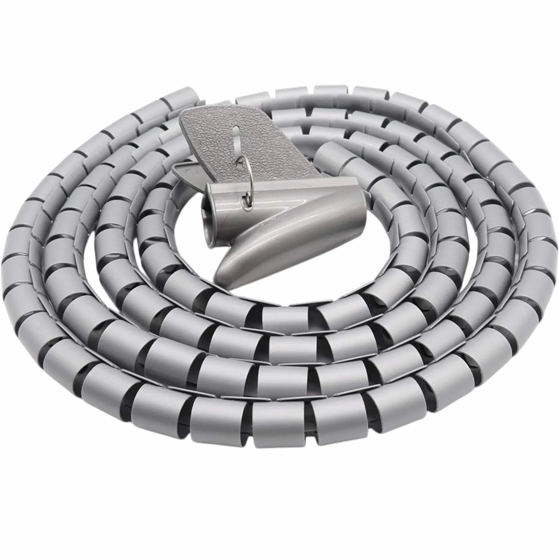 Spirale Avvolgi Cavo Flessibile, 1,5M Ø18mm Guaina per Cavi Flessibile, Raccogli Fili Raccogli Spiralato, con Fermaglio Guidafilo per Organizzare Cavi Di Tv, Computer, Home Theatre 9368012
