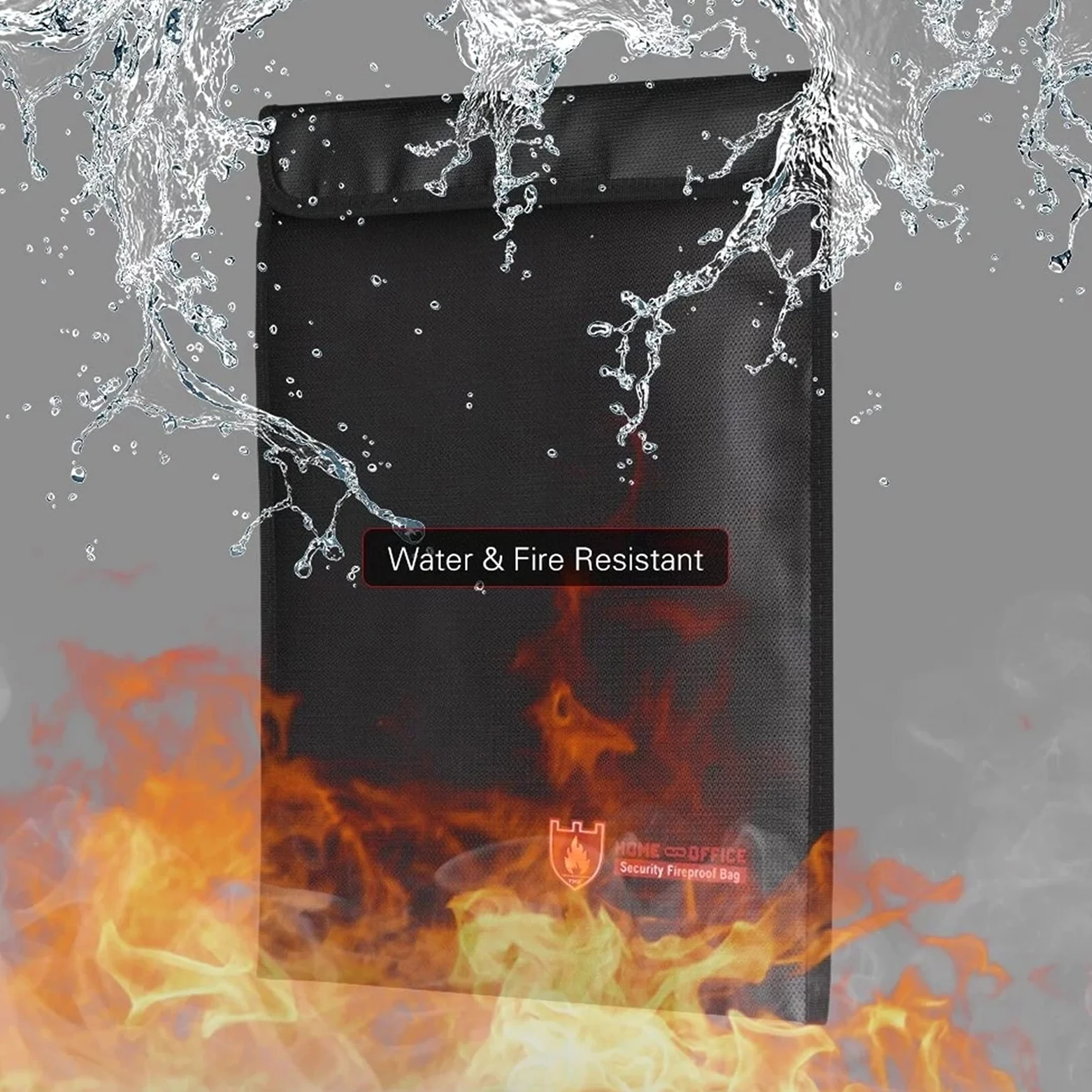 Scatola Portadocumenti Ignifuga Sacchetto di denaro resistente al fuoco impermeabile sacca documentazione antincendio in silicone rivestito per Passaporti
