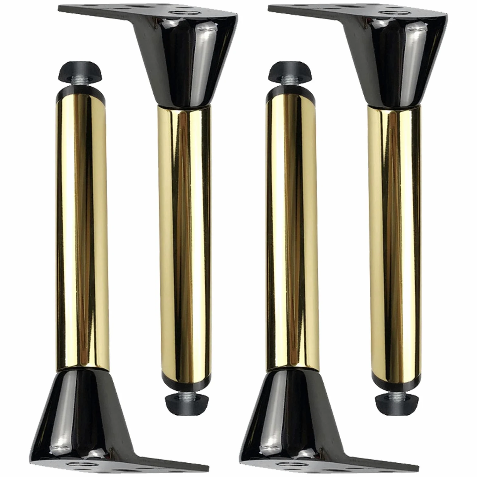 Piedi per Mobili In Metallo Piedini per Mobili Cilindriche per Comò In Stile Moderno Set di 4 Gambe per Mobili Gambe di Ricambio Fai da Te per Divano Divano Letto Tavolino da Caffè(Multi-colored,19cm/