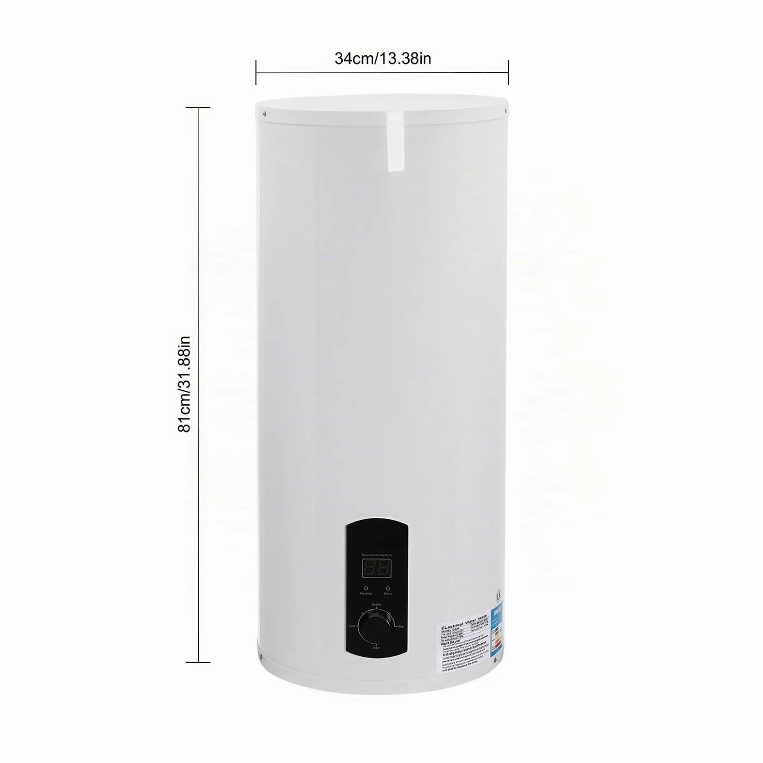 Scaldabagno elettronico da 2 KW – 100 litri – scaldabagno – con doccetta e rubinetto – ideale per cucina, bagno e molto altro ancora