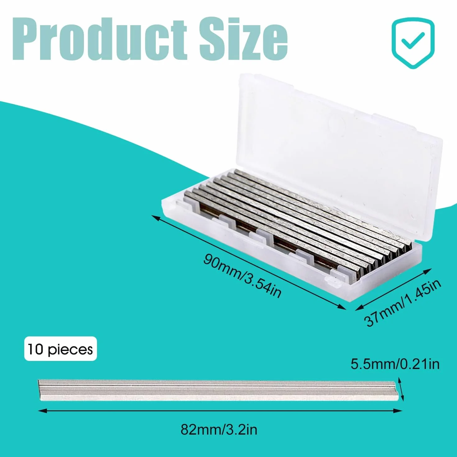 Zestaw 10 Lame Traforo Elettrico HSS, 82x5.5x1.2mm, Acciaio ad Alta Velocità