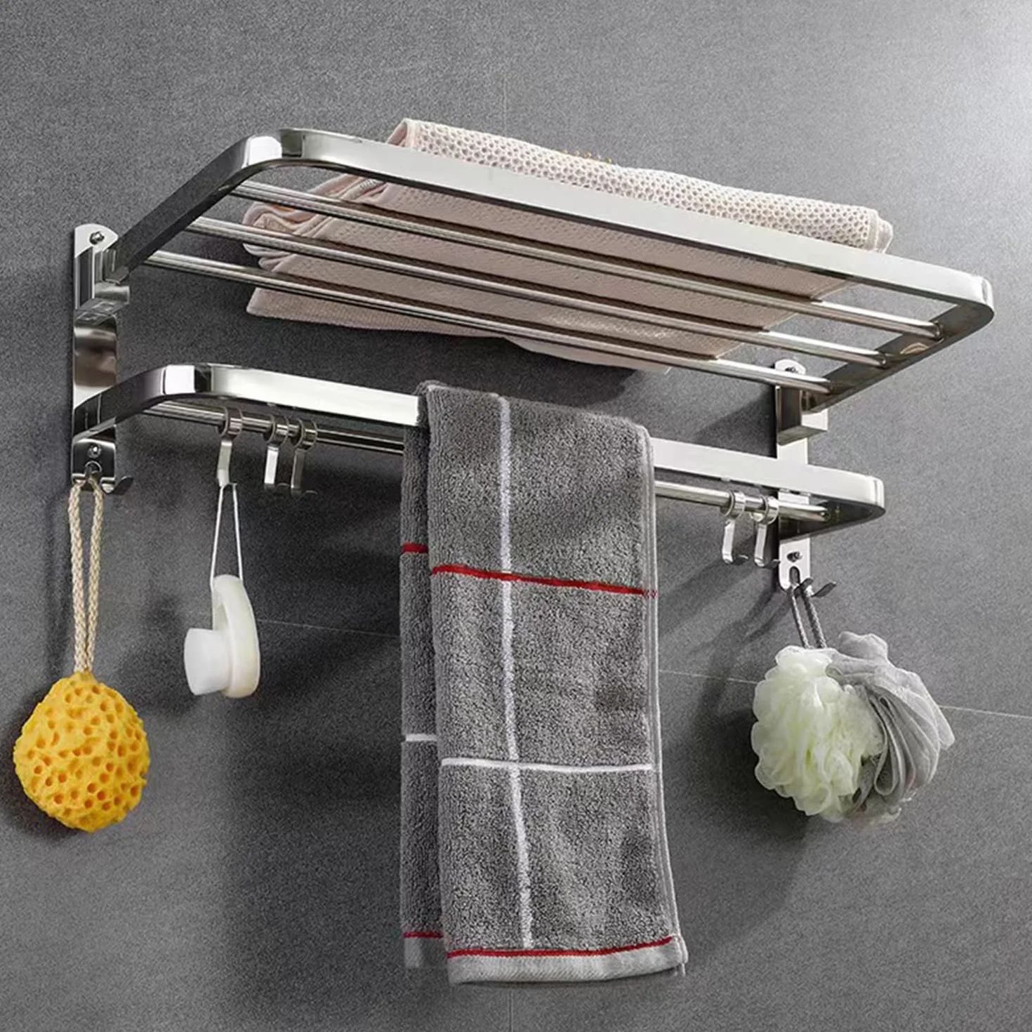 Porta asciugamani bagno adesivo senza forare set completo