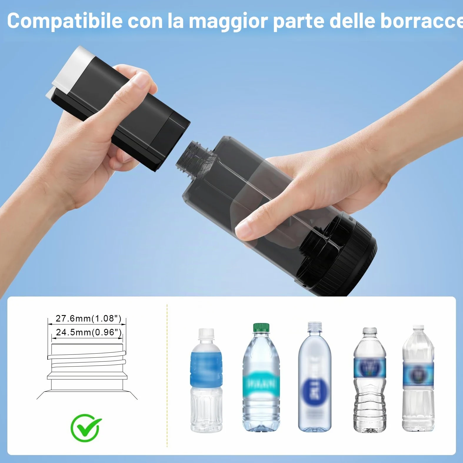 SoulBay Bidet portatile, bidet portatile portatile portatile da viaggio spruzzatore manuale elettrico per la cura personale, lavaggio del bambino, cura post-parto lenitiva