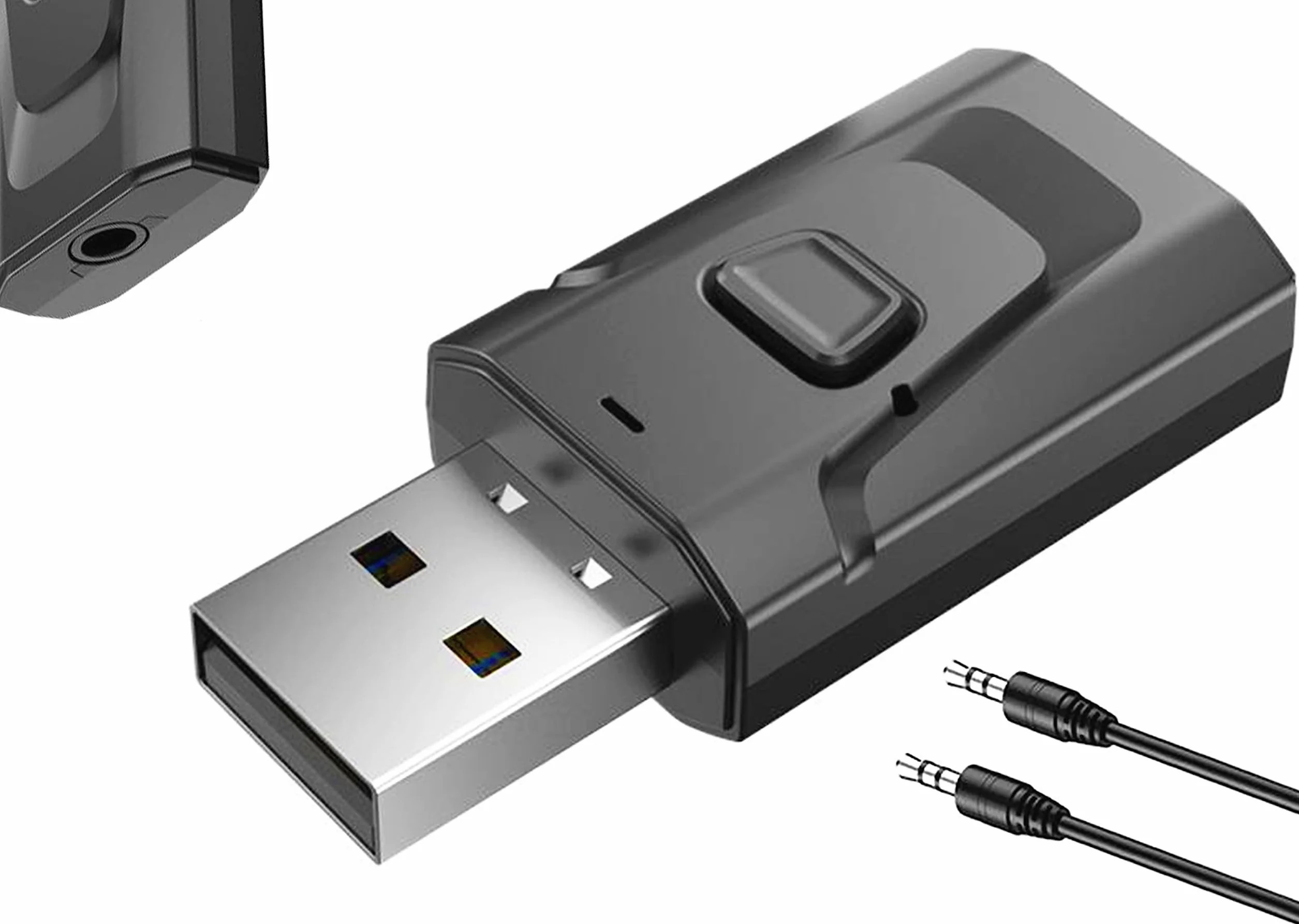 USB Bluetooth 5.0 Adattatore 4 in 1 wireless trasmettitore audio stereo Adattatore ricevitore con 3,5 mm Aux a bordo computer AUX TV altoparlanti Sistema audio domestico