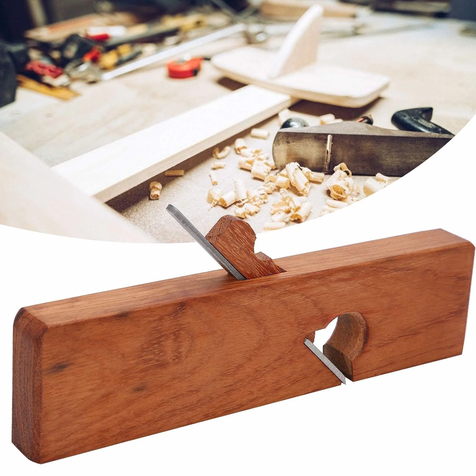 Pialla per Legno, Pialla a Mano, Pialla per Rifilare Falegname, Utensile Fai-da-te per la Lavorazione del Legno a Mano con Scanalatura a Filo Piatto, con Piallatura Rapida, Resistenza All'Usura