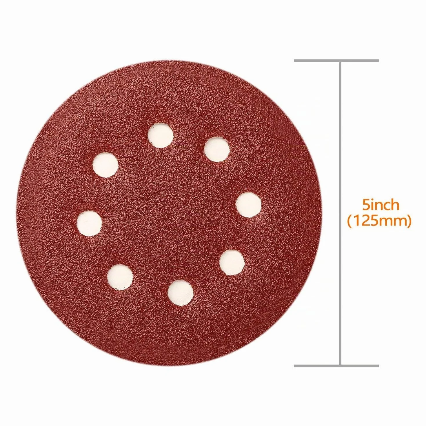 SPTA 100 Pezzi 125mm Dischi Abrasivi Carte Abrasive per Levigatrice 10 Graniglie 40-2000