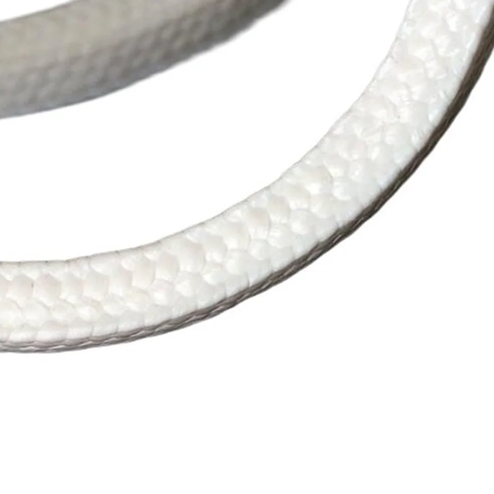 Corda in fibra di vetro per stufe, Guarnizione di compressione intrecciata in PTFE bianco, larghezza da 4 x mm a 20, lunghezza 1 M/2 M | 2MX20MMX20MM