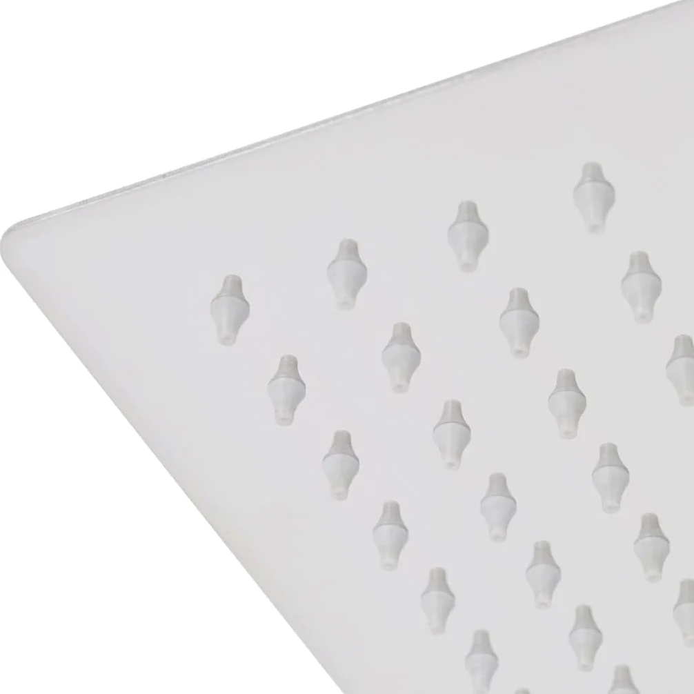 vidaXL Testa Doccia a Pioggia in Acciaio Inossidabile 40x40cm Quadrata