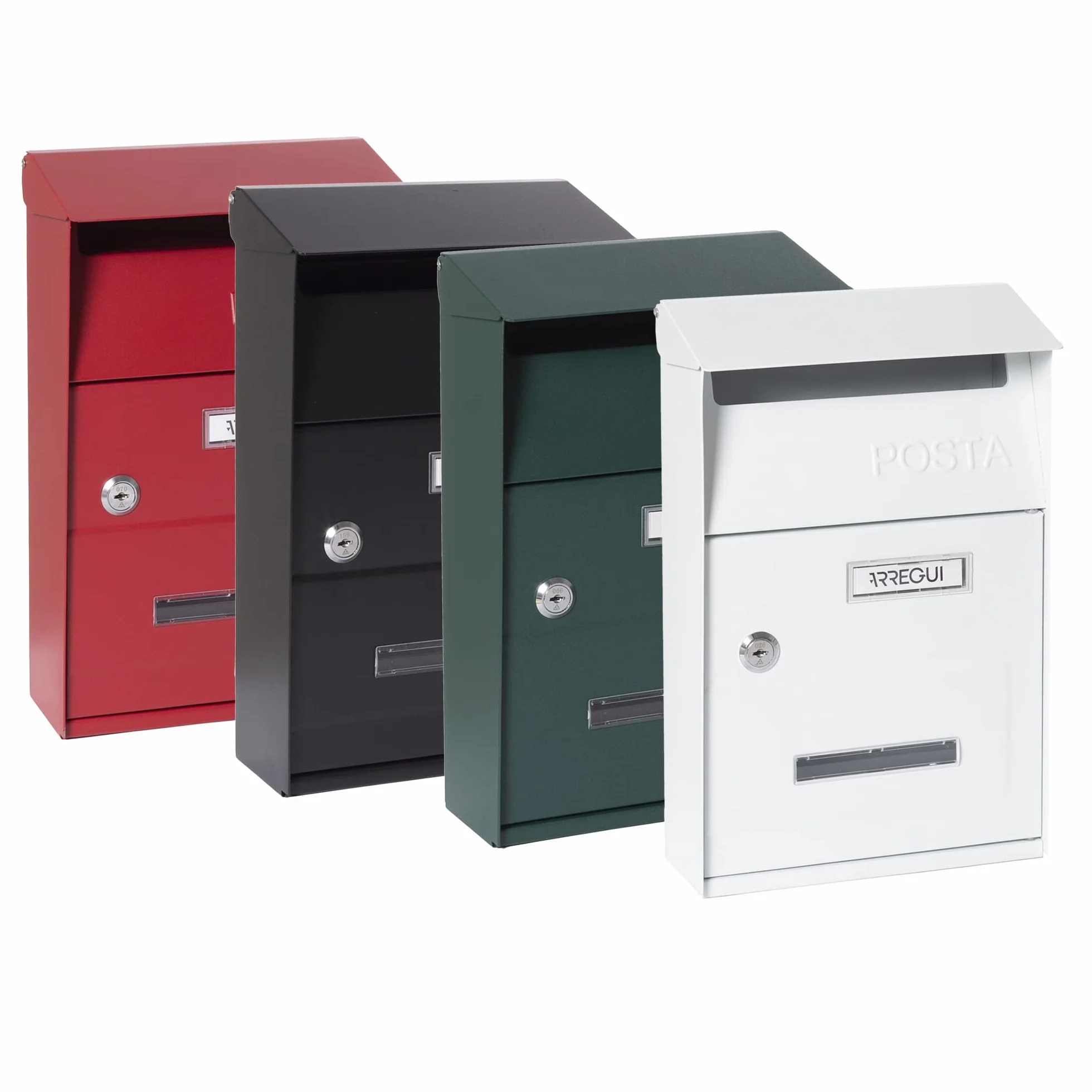 ARREGUI Up D-2006/N Cassetta Postale Individuale in Acciaio, Parete, S (DIN A5), Finestra, Nero