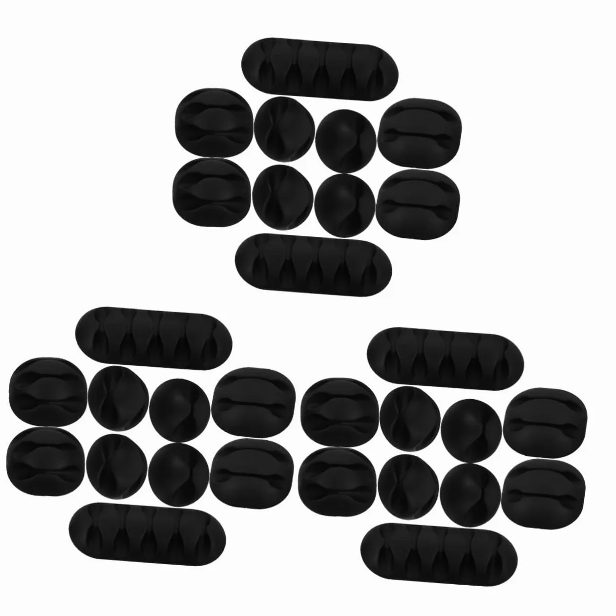 Hemobllo 30pezzi Organizer Di Cavi Plastica Per Gestione Elettrica Clip Per Cavi Adesive Per Ufficio e Casa Facile Da Usare Mantiene Desktop Ordinato e Pulito