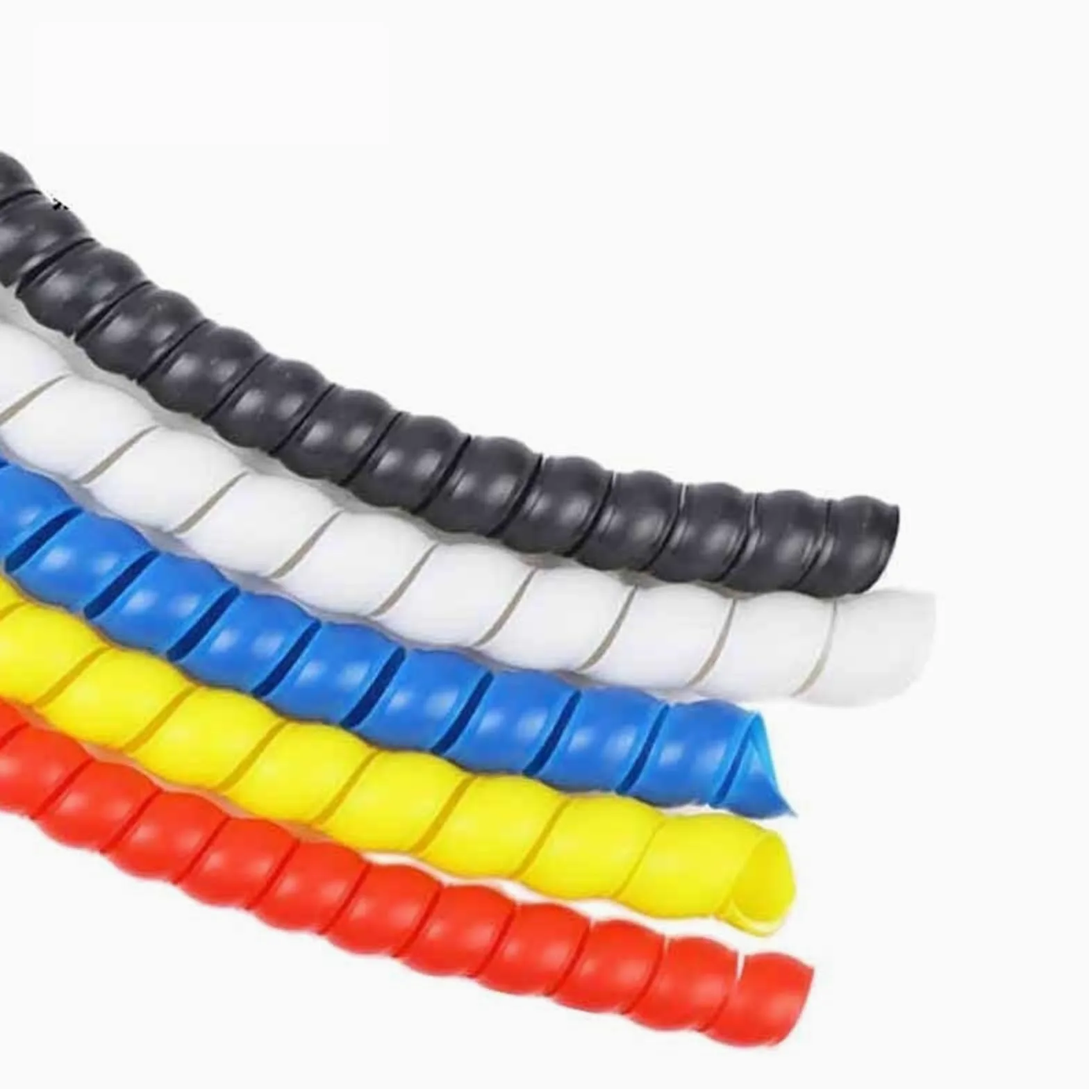 Tubo for organizer di linea da 2 m Tubo a spirale avvolto resistente all'usura Manicotto di protezione for cavi in ​​plastica Protezione for avvolgimento a spirale nera in plastica Canalina Passacavi