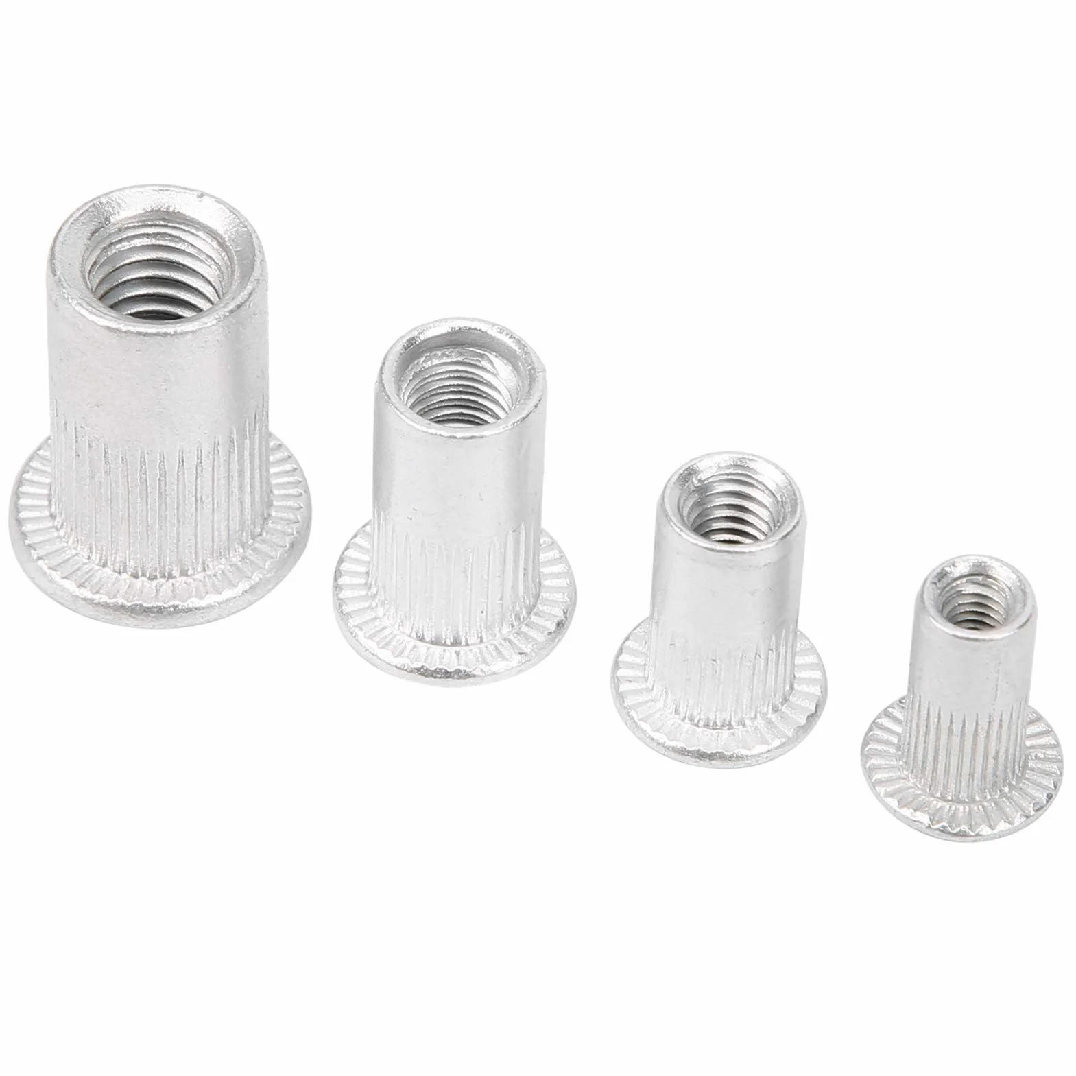 Kit Assortimento Inserti Filettati in Alluminio Nutsert M3 M4 M5 M6, Dadi per Rivetti 200 Pezzi