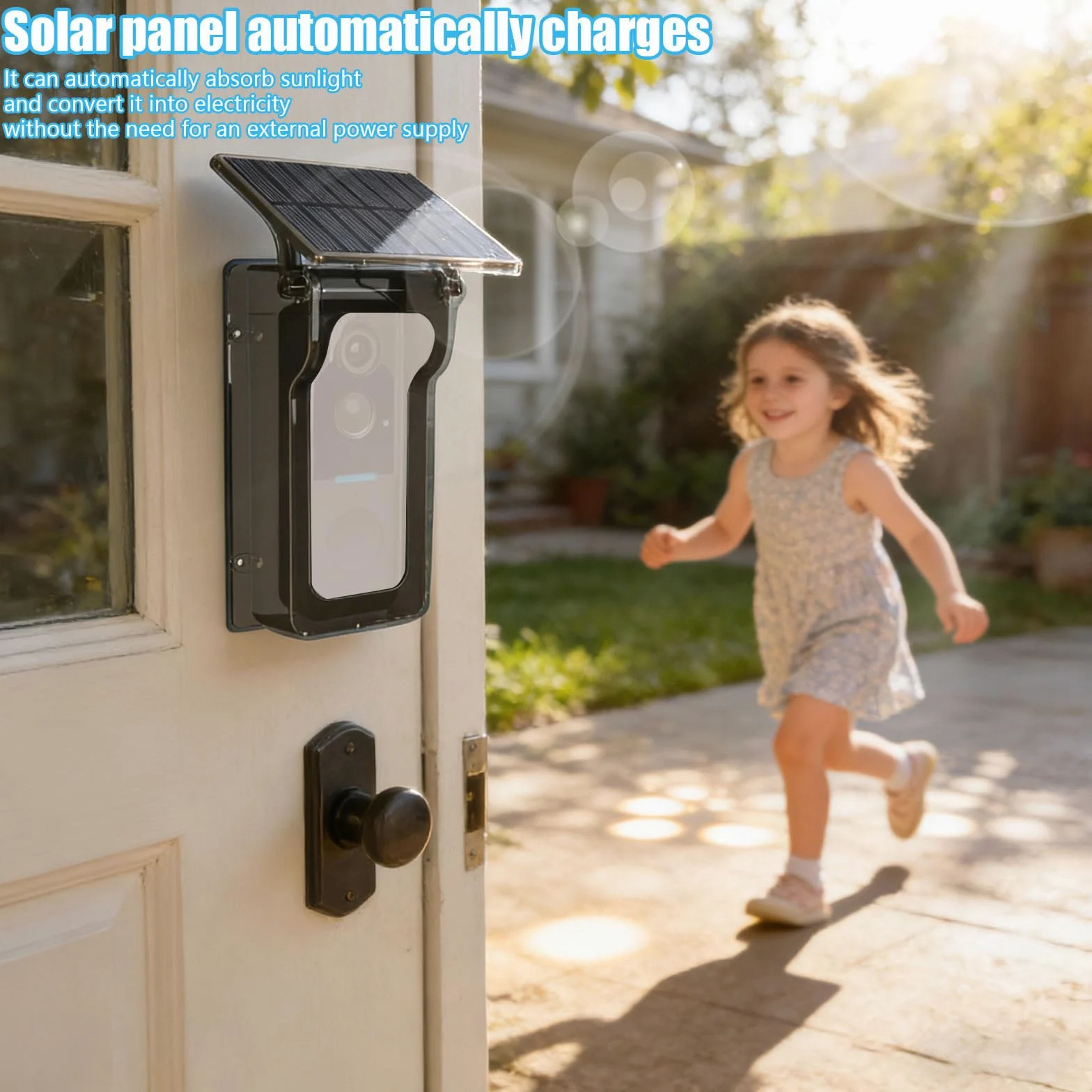 Protezione solare in ABS resistente alle intemperie per videocitofono con conversione efficiente della potenza e staffa di montaggio modificabile forte allarme Defender