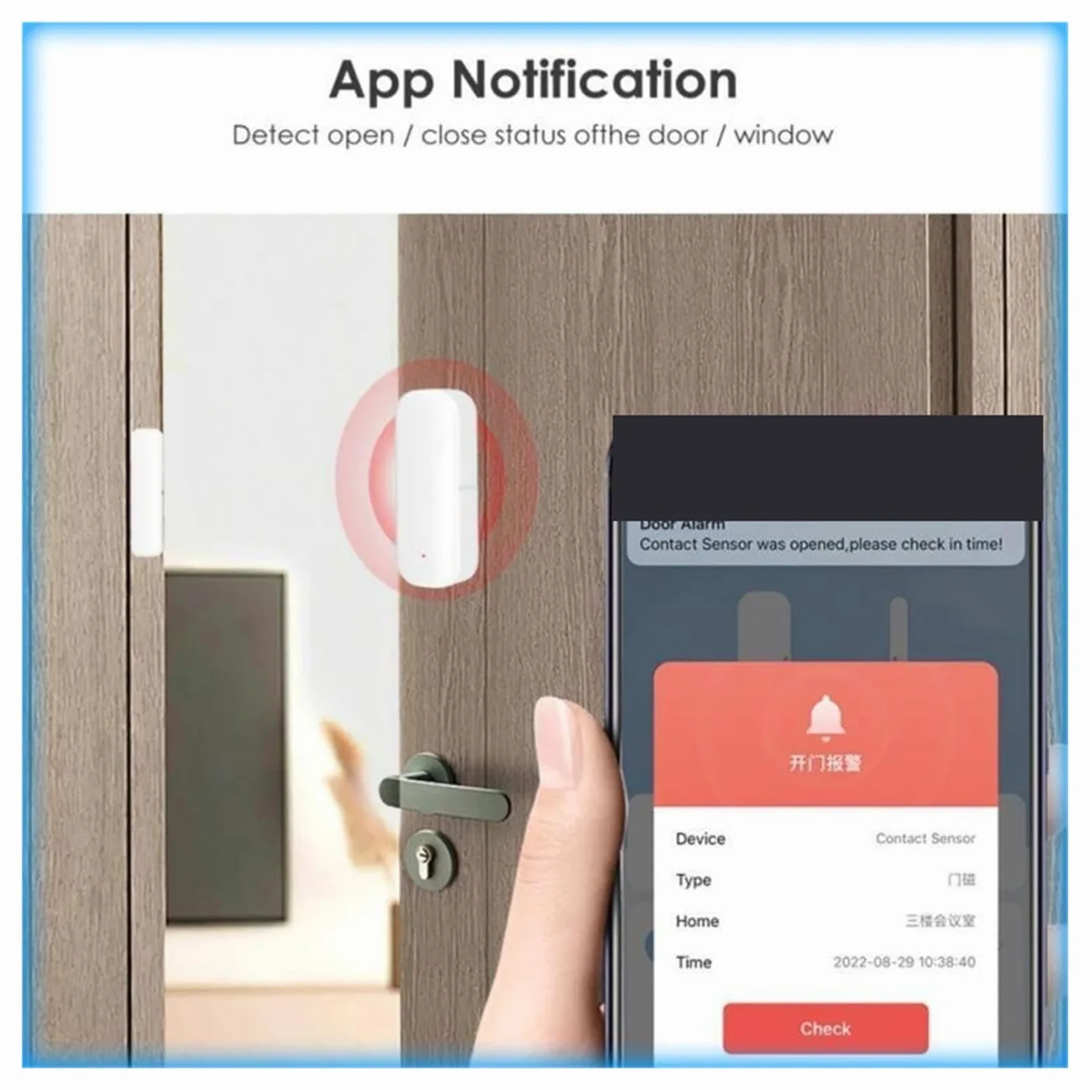 Smart Alarm Sensore Porta di Allarme di Sicurezza Domestica Intelligente Scena di avviso di Indipendenza Lavoro