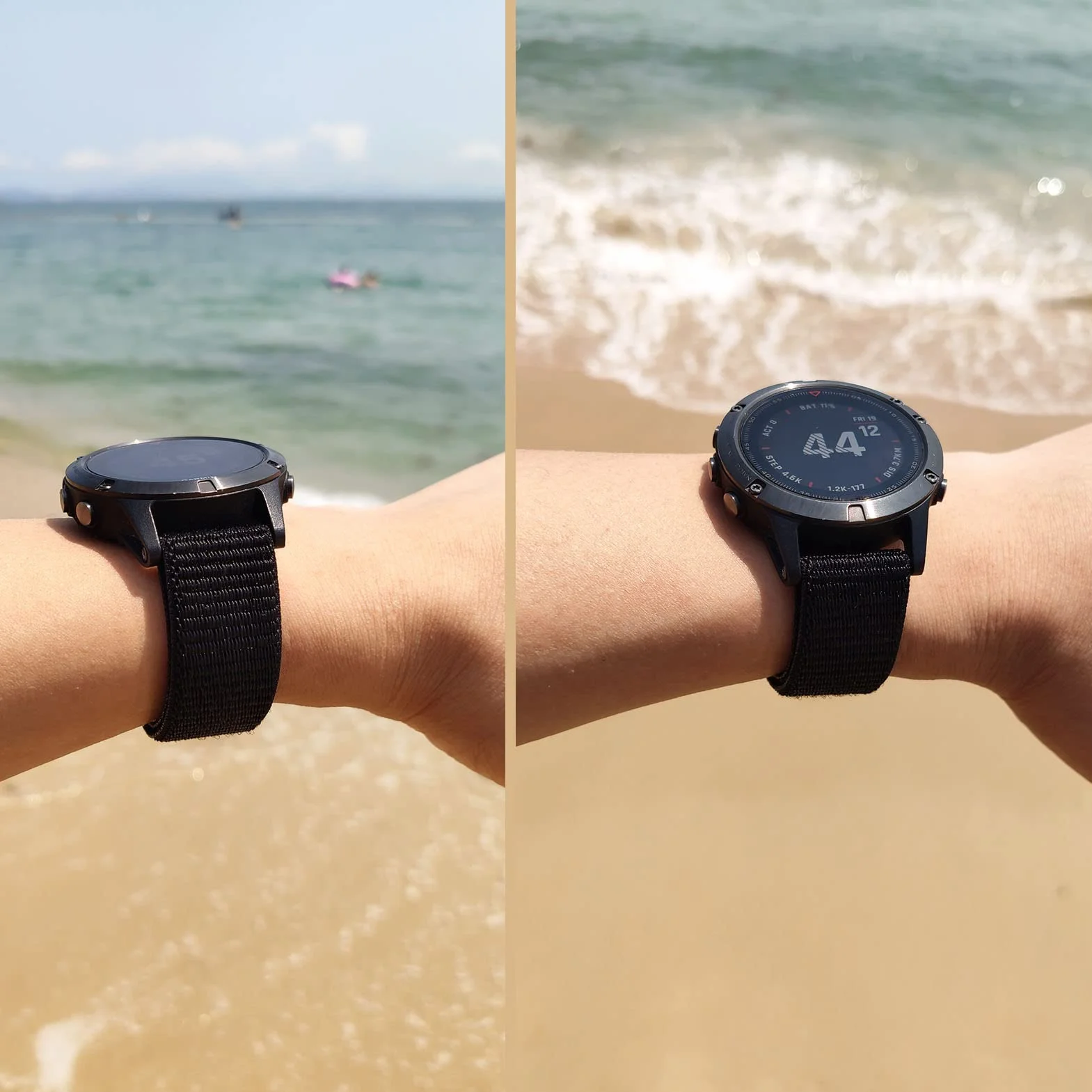 YOOSIDE Cinturino orologio in nylon con gancio e anello per Fenix 6 / Fenix 5, 22mm Polsino sportivo ultraleggero ad asciugatura rapida per Garmin Fenix 6 Pro/Sapphire,Instinct,Fenix 5 Plus