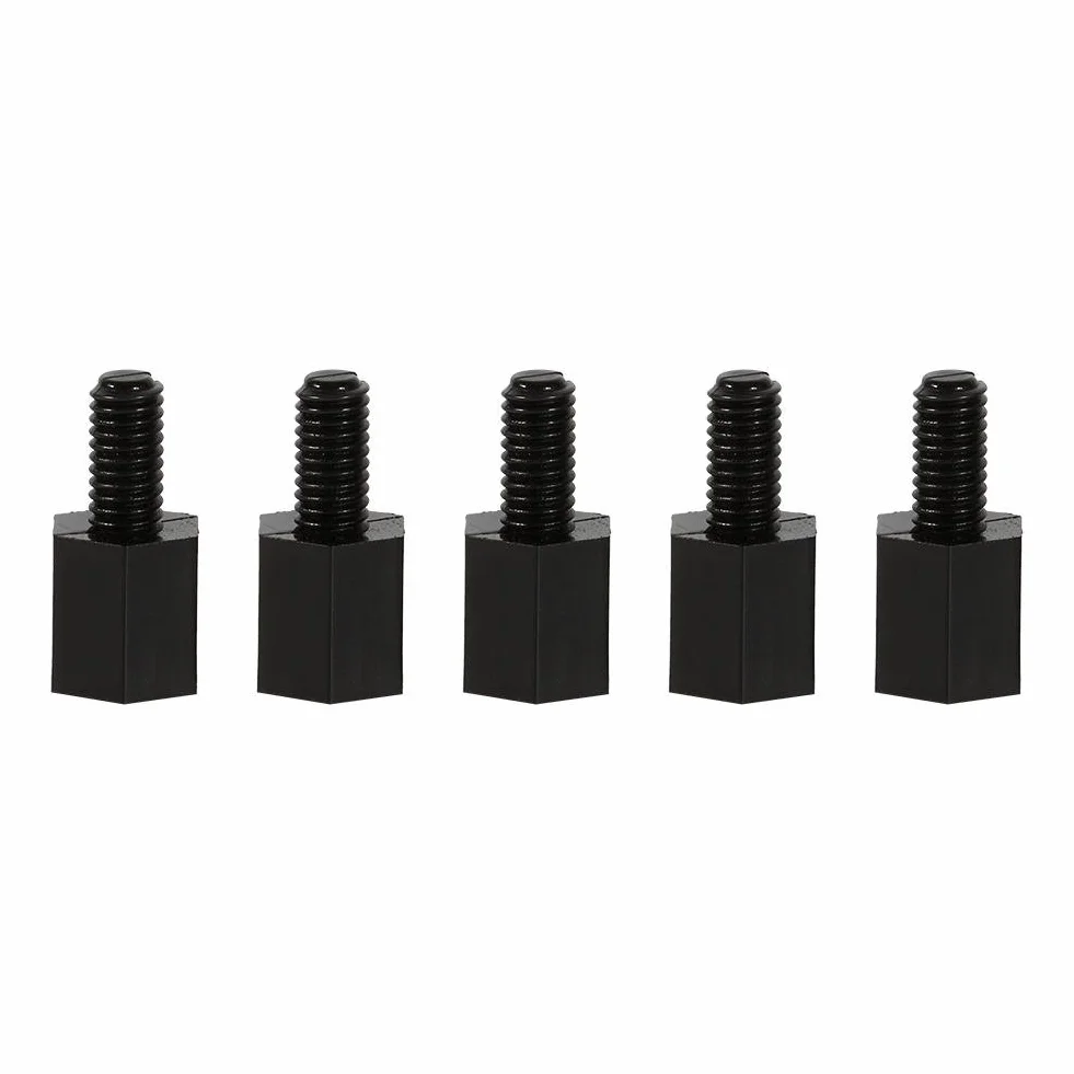 Kit di Assortimento Distanziali Esagonali Nylon Neri M3 6 mm Viti E Dadi