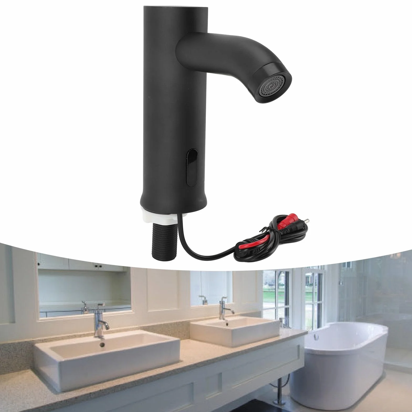 Rubinetto Lavandino Senza Touch Sensore Movimento Infrarossi Arresto Acqua Batteria