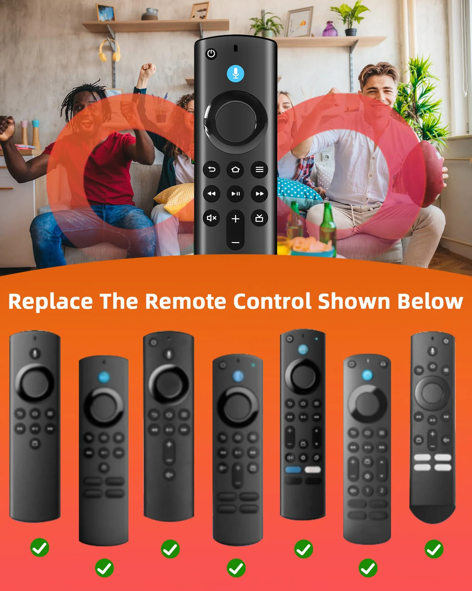 Telecomando Vocale Sostitutivo 3RD Gen per AMZ Smart TVs-St1ck 2nd Gen & 3rd Gen)/Lite,4K,4K Max,Per AMZ Smart TV Cube (2nd Gen & 3rd Gen) TVs