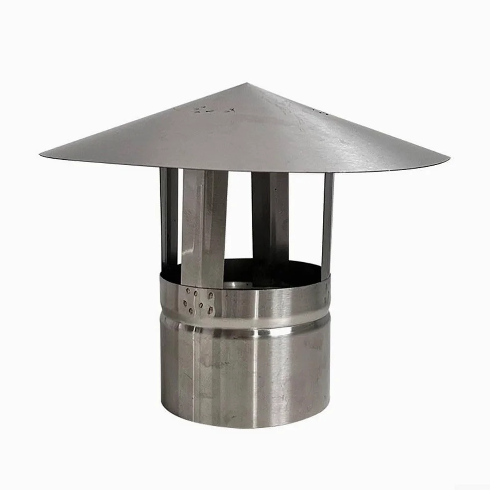 cappuccio della pioggia dell'acciaio inossidabile, cappuccio resistente al freddo e al calore della pioggia della canna fumaria del metallo del cappello superiore per le condotte