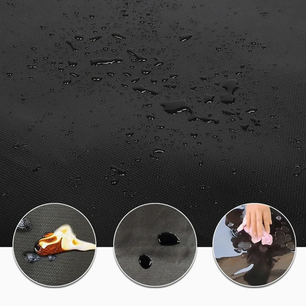 Tappeto per camino, semicircolare, in silicone, ignifugo, per isolamento, tappetini, stufe, barbecue e focolari interni, fibra di vetro, 50 x 80 cm