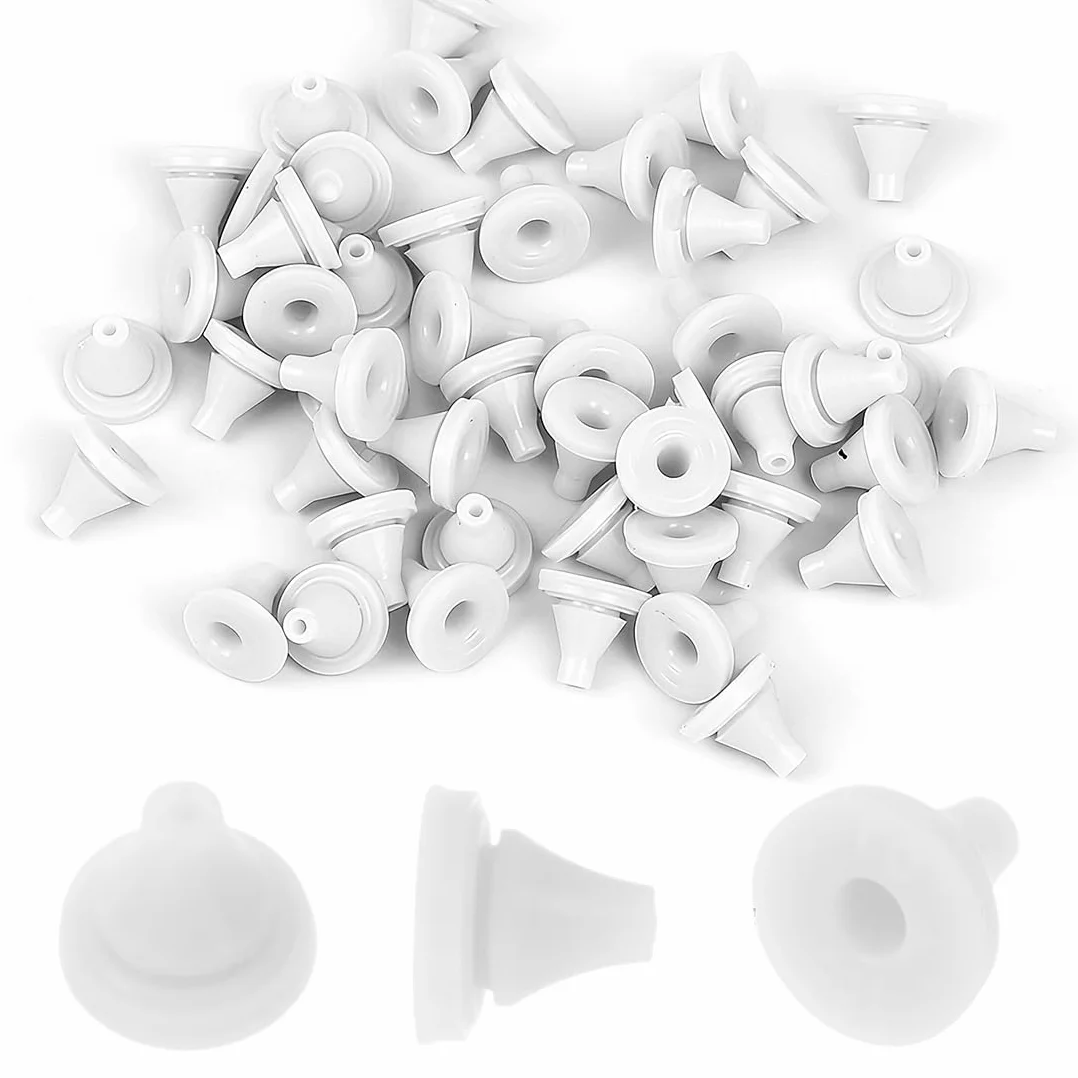 Soffione per Ugelli in Silicone 50 Pezzi, Ugelli di Ricambio, per Testa Pioggia Acciaio Inox, Diametro Foro 4mm