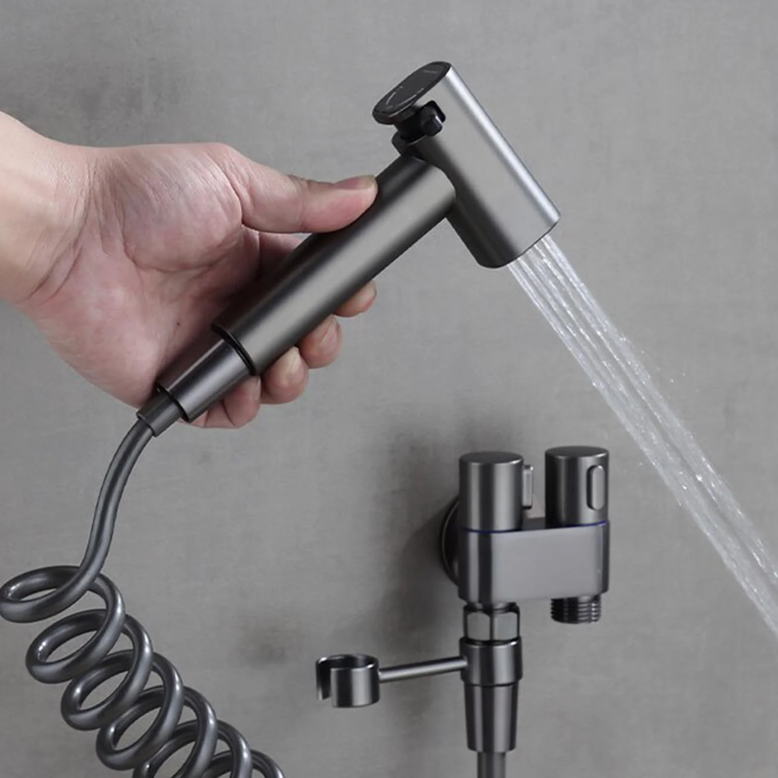 Doccetta per Bidet Regolabile Spruzzatore WC Doppia Modalità Jet Stream